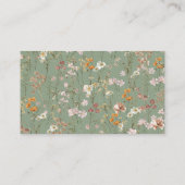 Boeken voor Baby Wildflower Sage Green Baby shower Informatiekaartje (Achterkant)