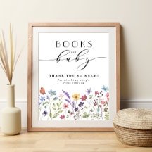Boeken voor baby wildflower spring baby shower