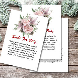 Boeken voor baby winter baby in bloom poinsettia informatiekaartje