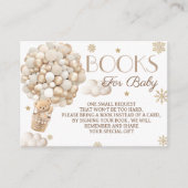 Boeken voor Baby Winter Beer Baby shower Informatiekaartje (Voorkant)