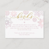 Boeken voor Baby Winter Shower Insert | Snowflake Informatiekaartje (Voorkant)