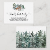 Boeken voor Baby Winter Wonderland Baby shower Dee Informatiekaartje (Voorkant / Achterkant)