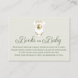 Boeken voor Baby Wintergroen Baby Shower Informatiekaartje