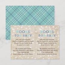 Boeken voor Baby wintersneeuw Baby shower Kaart in