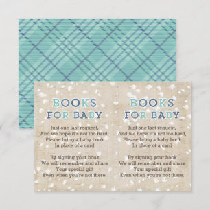 Boeken voor Baby wintersneeuw Baby shower Kaart in
