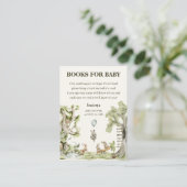 Boeken voor Baby Woodland Animals Waterverf Shower Informatiekaartje (Staand voorkant)