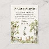 Boeken voor Baby Woodland Animals Waterverf Shower Informatiekaartje (Voorkant)