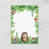 Boeken voor Baby Woodland Botanical Baby shower Informatiekaartje (Achterkant)