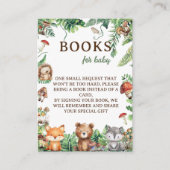 Boeken voor Baby Woodland Botanical Baby shower Informatiekaartje (Voorkant)