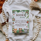 Boeken voor Baby Woodland Botanical Baby shower Informatiekaartje