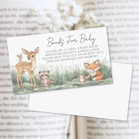 Boeken voor Baby Woodland Forest Animals Baby show Informatiekaartje