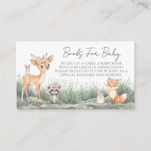 Boeken voor Baby Woodland Forest Animals Baby show Informatiekaartje (Voorkant)