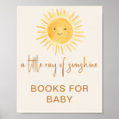 Boeken voor baby Zon-thema baby shower bord Poster (Voorkant)