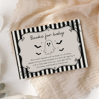 Boeken voor baby Zwarte Gingham Geest Halloween Informatiekaartje