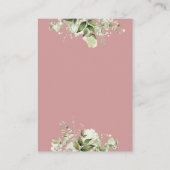 Boeken voor babyboekverzoek Roze baby shower Informatiekaartje (Achterkant)