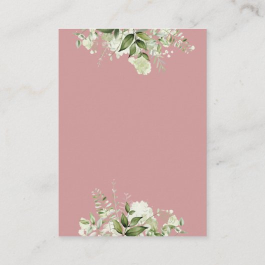 Boeken voor babyboekverzoek Roze baby shower Informatiekaartje (Achterkant)