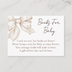 Boeken voor babyfeestje verzoek informatiekaartje