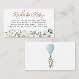 Boeken voor babyjongen Blauwe ballon Informatiekaartje