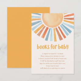 Boeken voor babyjongetjes zonneboho blauwe gele en informatiekaartje