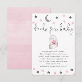 Boeken voor babymeisje Halloween baby shower Informatiekaartje