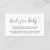 Boeken voor babymeisje Roze Eenvoudig Baby shower Informatiekaartje (Voorkant)