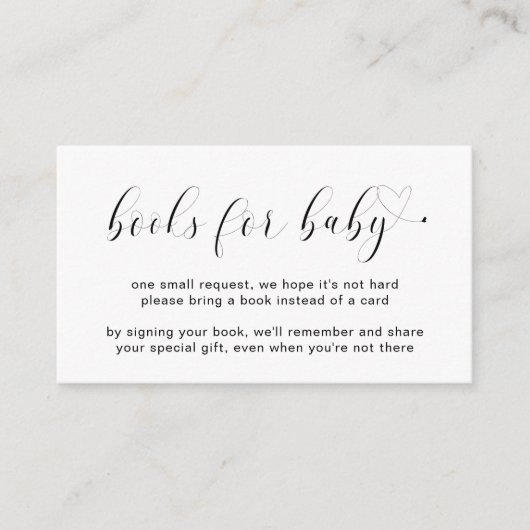 Boeken voor babymeisje Roze Eenvoudig Baby shower Informatiekaartje (Voorkant)