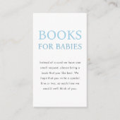 Boeken voor baby's | Blue Twin Baby shower Informatiekaartje (Voorkant)
