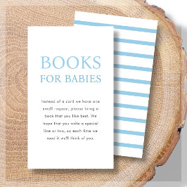 Boeken voor baby's | Blue Twin Baby shower Informatiekaartje