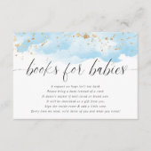 Boeken voor baby's met tweeling waterverf blauw go informatiekaartje (Voorkant)