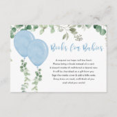 Boeken voor baby's met tweelingballonnen eucalyptu informatiekaartje (Voorkant)