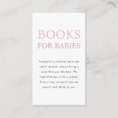 Boeken voor baby's | Pink Twin Baby shower Informatiekaartje (Voorkant)
