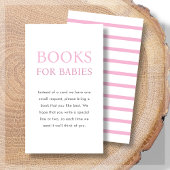 Boeken voor baby's | Pink Twin Baby shower Informatiekaartje