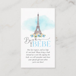 Boeken voor Bébé Baby shower Insert Visitekaartje