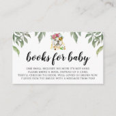 Boeken voor de Baby Engelse Bulldog Boho Greenery Informatiekaartje (Voorkant)