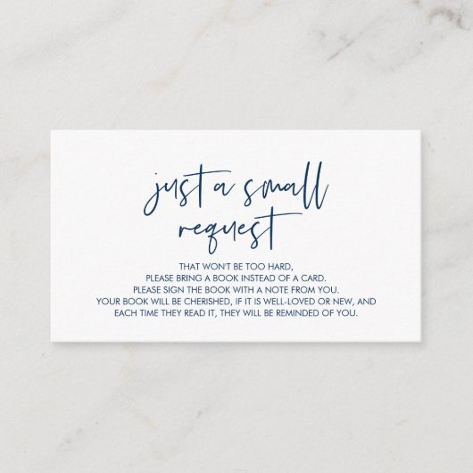 Boeken voor de baby, Modern minimalistische marine Informatiekaartje (Voorkant)