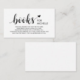 Boeken voor de baby, Moderne Cute Black Script Enc Informatiekaartje