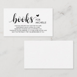 Boeken voor de baby, Moderne Cute Black Script Enc Informatiekaartje