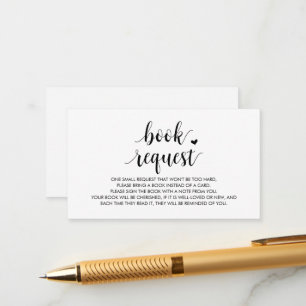 Boeken voor de baby, Moderne Cute Black Script Enc Informatiekaartje