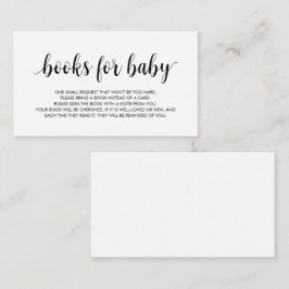 Boeken voor de baby, Moderne Cute Black Script Enc Informatiekaartje