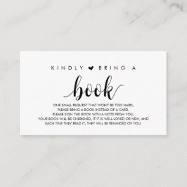 Boeken voor de baby, Moderne Cute Black Script Enc Informatiekaartje