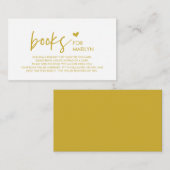 Boeken voor de baby, Moderne Gold Font met minimal Informatiekaartje (Voorkant / Achterkant)
