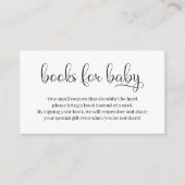 Boeken voor de Baby shower-uitnodigingskaart Informatiekaartje (Voorkant)
