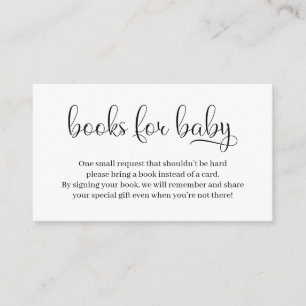 Boeken voor de Baby shower-uitnodigingskaart Informatiekaartje