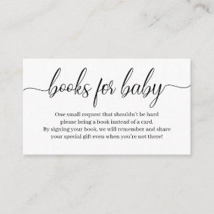 Boeken voor de Baby shower-uitnodigingskaart Informatiekaartje