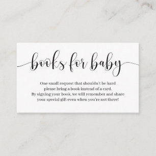 Boeken voor de Baby shower-uitnodigingskaart Informatiekaartje