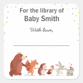 Boeken voor de Bibliotheek van de Sticker van de b