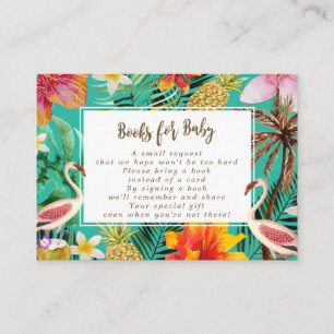 boeken voor de flamingo van de baby- verzoekkaart informatiekaartje