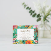 boeken voor de flamingo van de baby- verzoekkaart informatiekaartje (Staand voorkant)