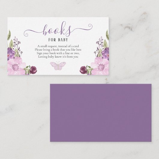 Boeken voor de Kaart van het Verzoek van de Baby | (Voorkant / Achterkant)