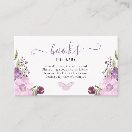 Boeken voor de Kaart van het Verzoek van de Baby | (Voorkant)